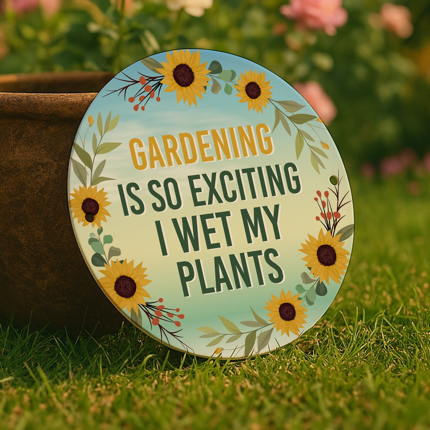 Funny Novelty Garden Sign For OutsideGardening So Exciting
