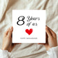 8th Anniversary Card For Husband Wife Boyfriend Girlfriend