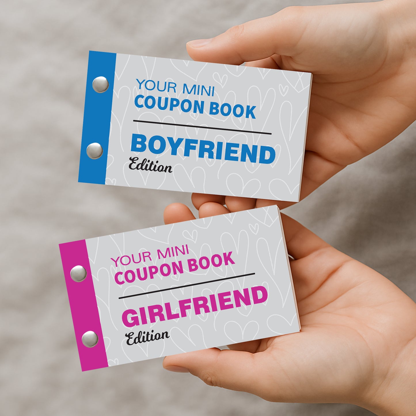 Coupon Book Bundle of 2 For Boyfriend and Girlfriend Novelty