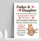 Father And Daughter A4 Framed Print Father's Day Gift For Dad