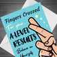 Good Luck Card For A LEVEL Results Day Good Luck Card