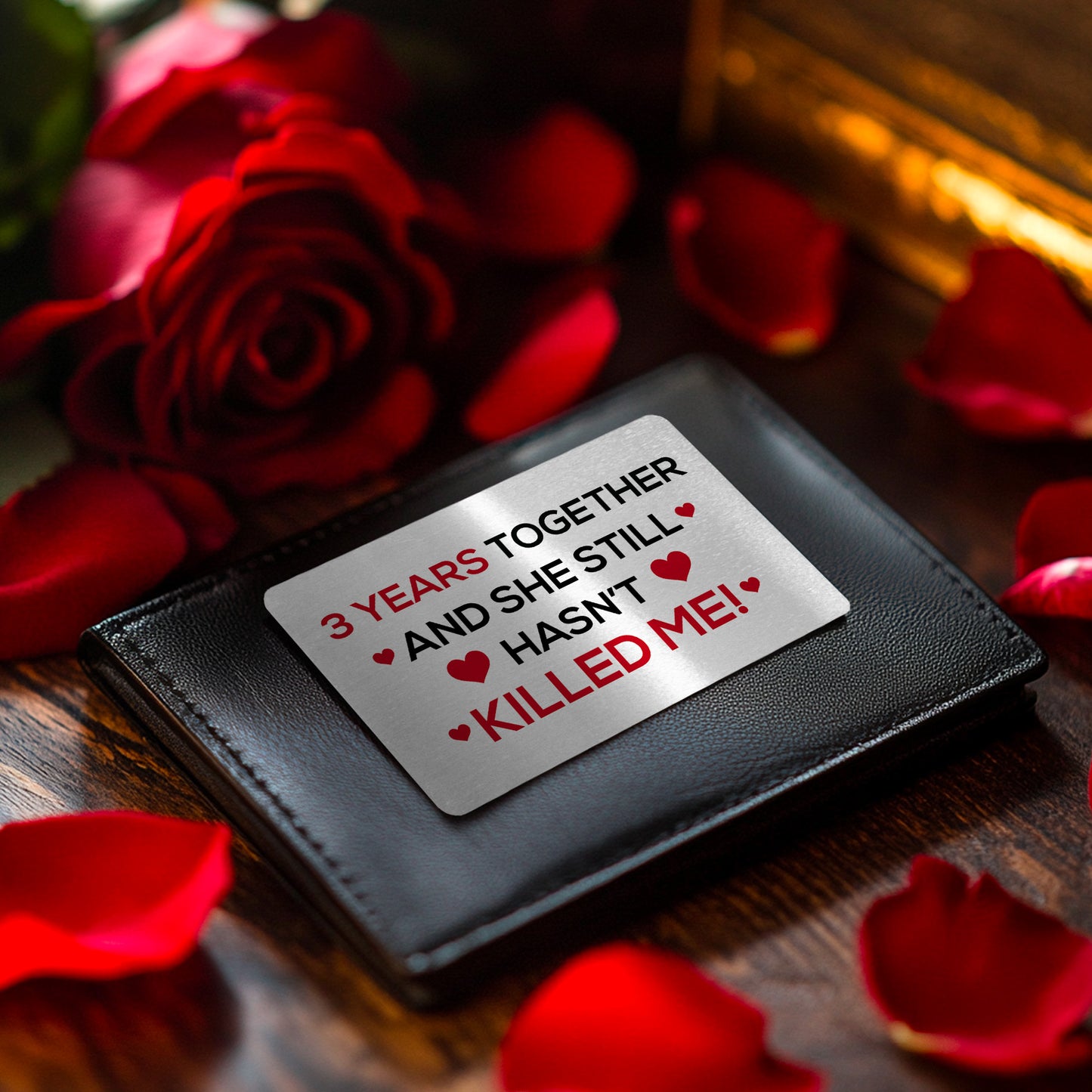 Funny Rude 3rd Anniversary Gift For Wife Girlfriend Wallet Card