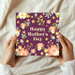 Purple Mothers Day Card For Mum Handmade Card For Mum Nanny
