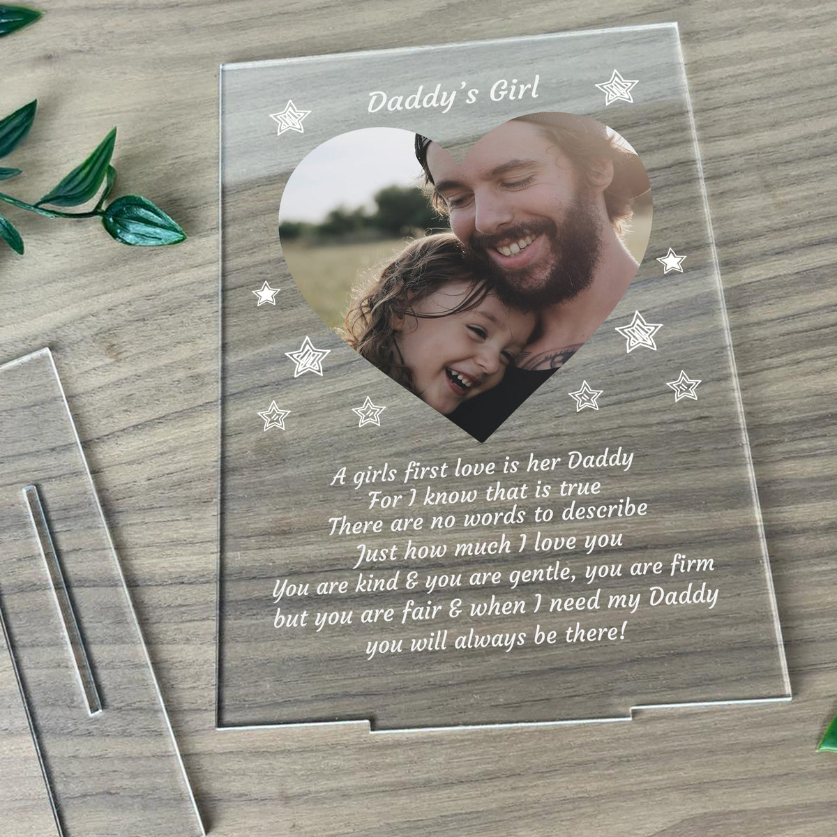 Personalised Daddy Daughter Photo Plaque Gifts For Daddy