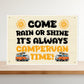 Its Campervan Time Funny Hanging Wall Door Sign For Campervan