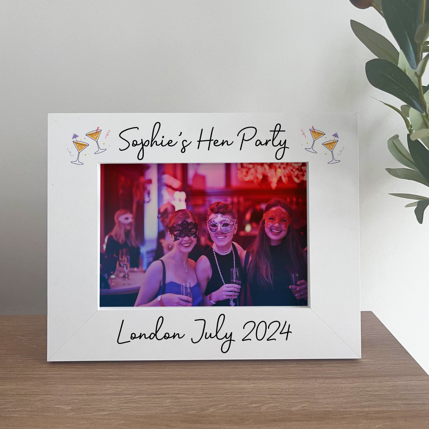 Personalised Hen Party Keepsake 7x5 White Photo Frame Hen Do