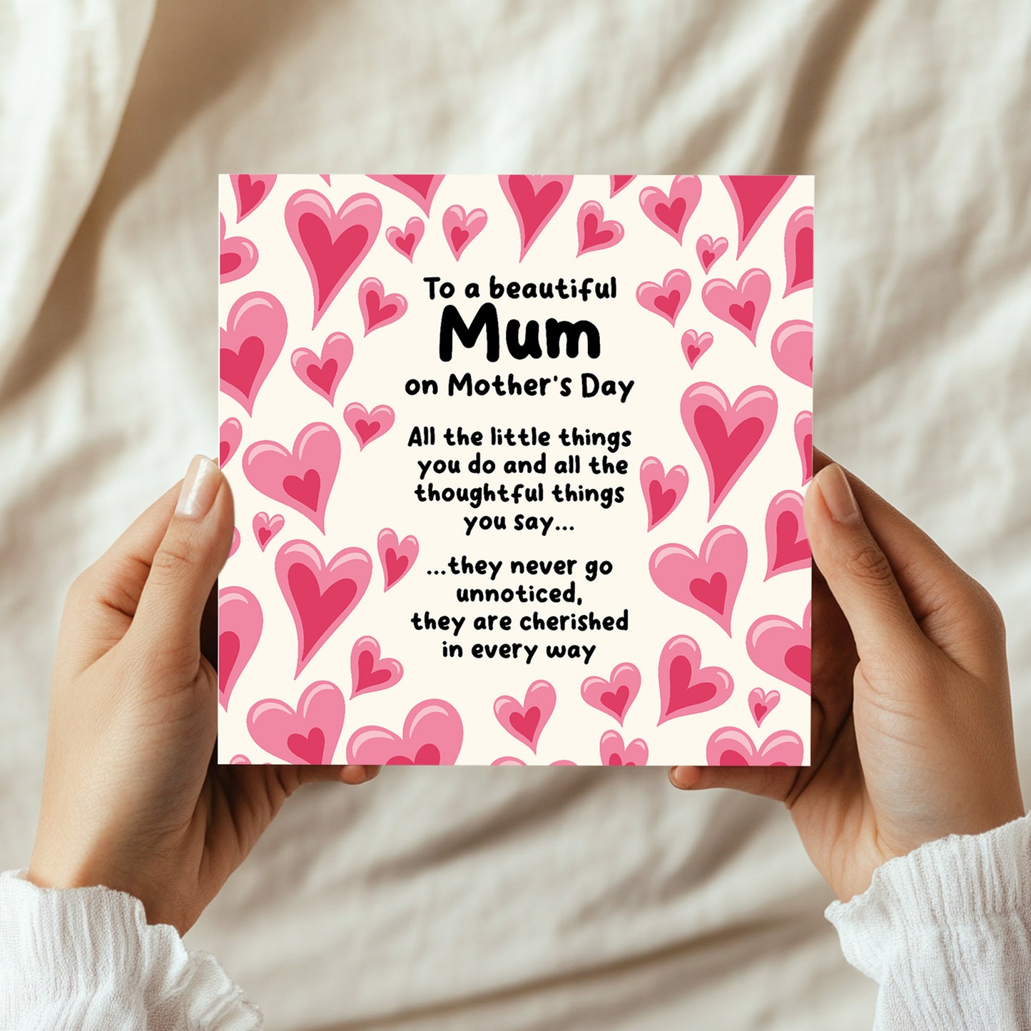 Mothers Day Card From Daughter Mum Card With Envelope Mum Cards