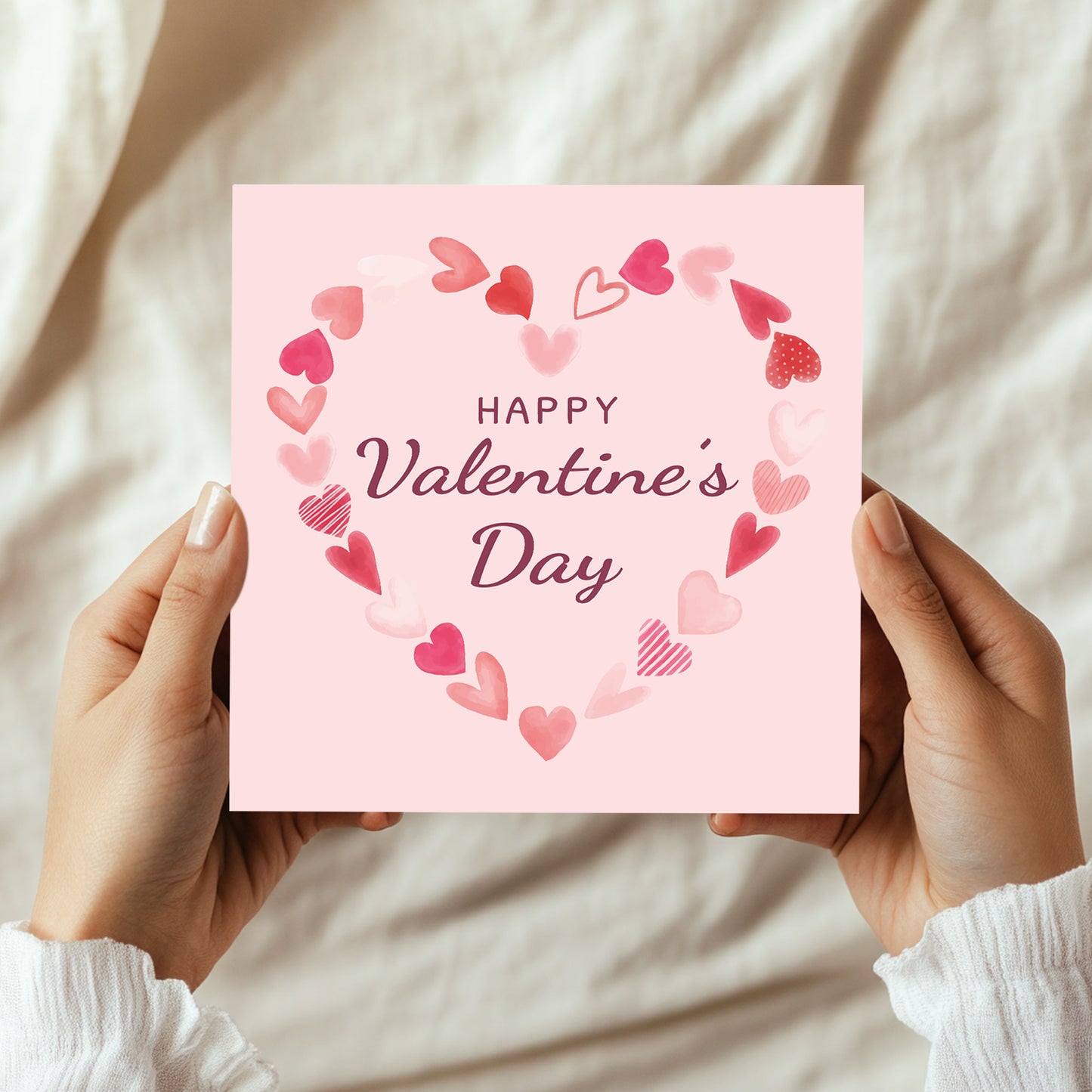 Valentines Card For Her 14x14 Card With Kraft Envelope Wife