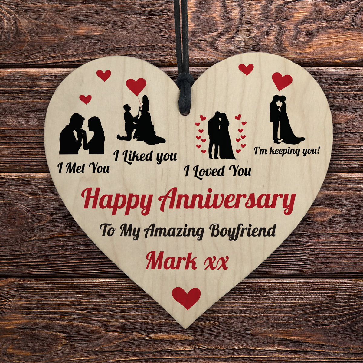 Personalised Anniversary Gift For Him Boyfriend Anniversary Gift