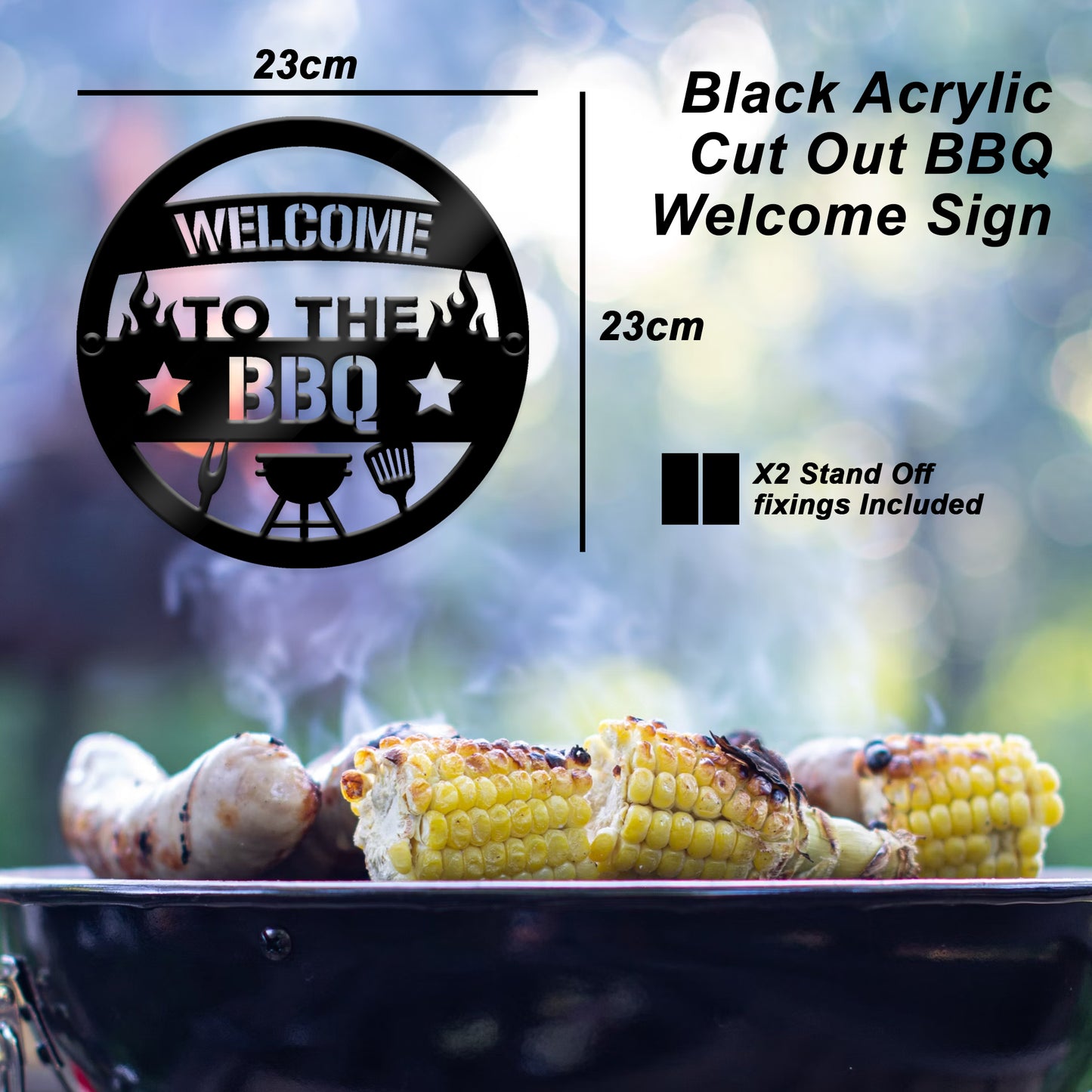 BBQ Sign For Garden Welcome To The BBQ Plaque Hanging Wall Decor