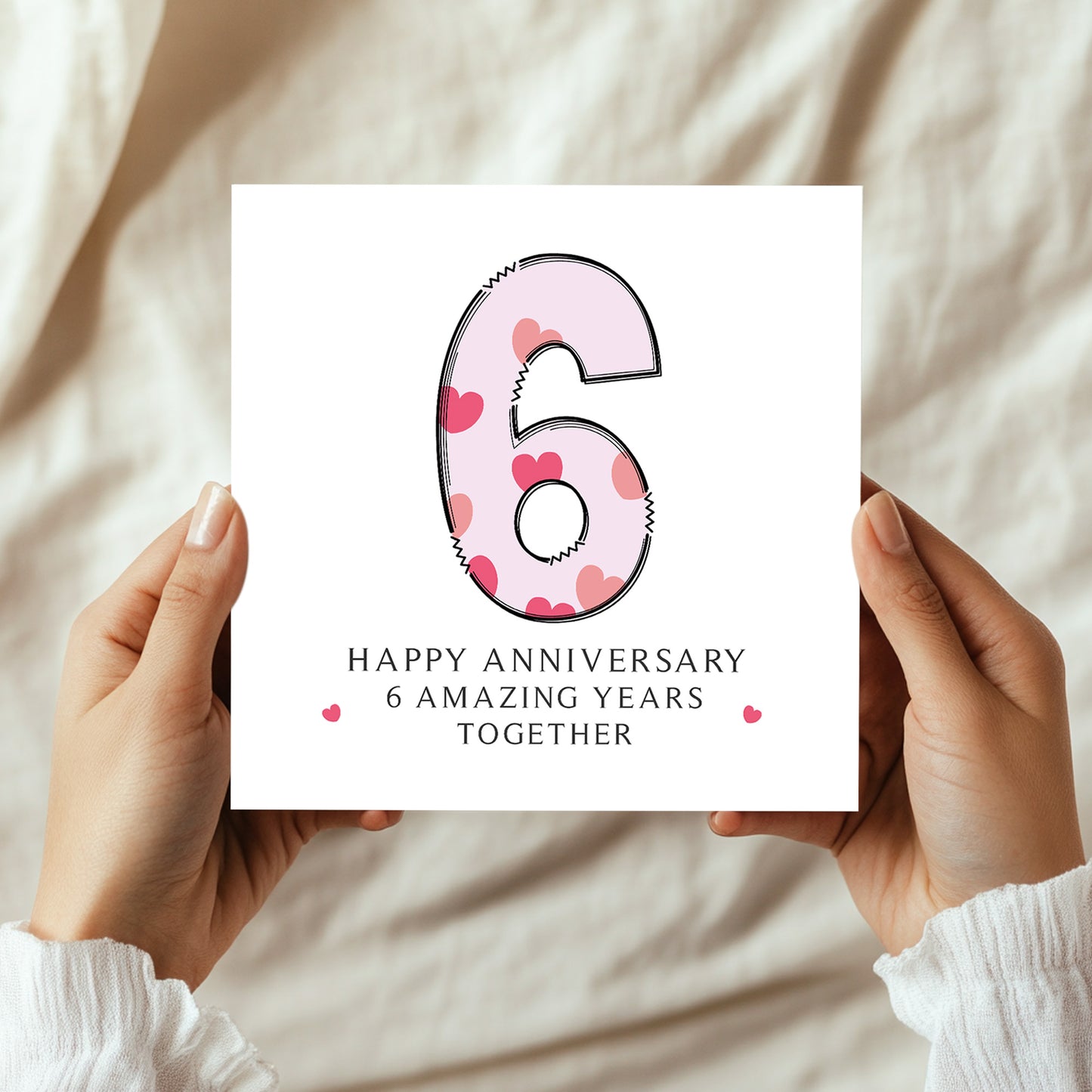 6th Wedding Anniversary Card With Envelope 6th Anniversary Cards
