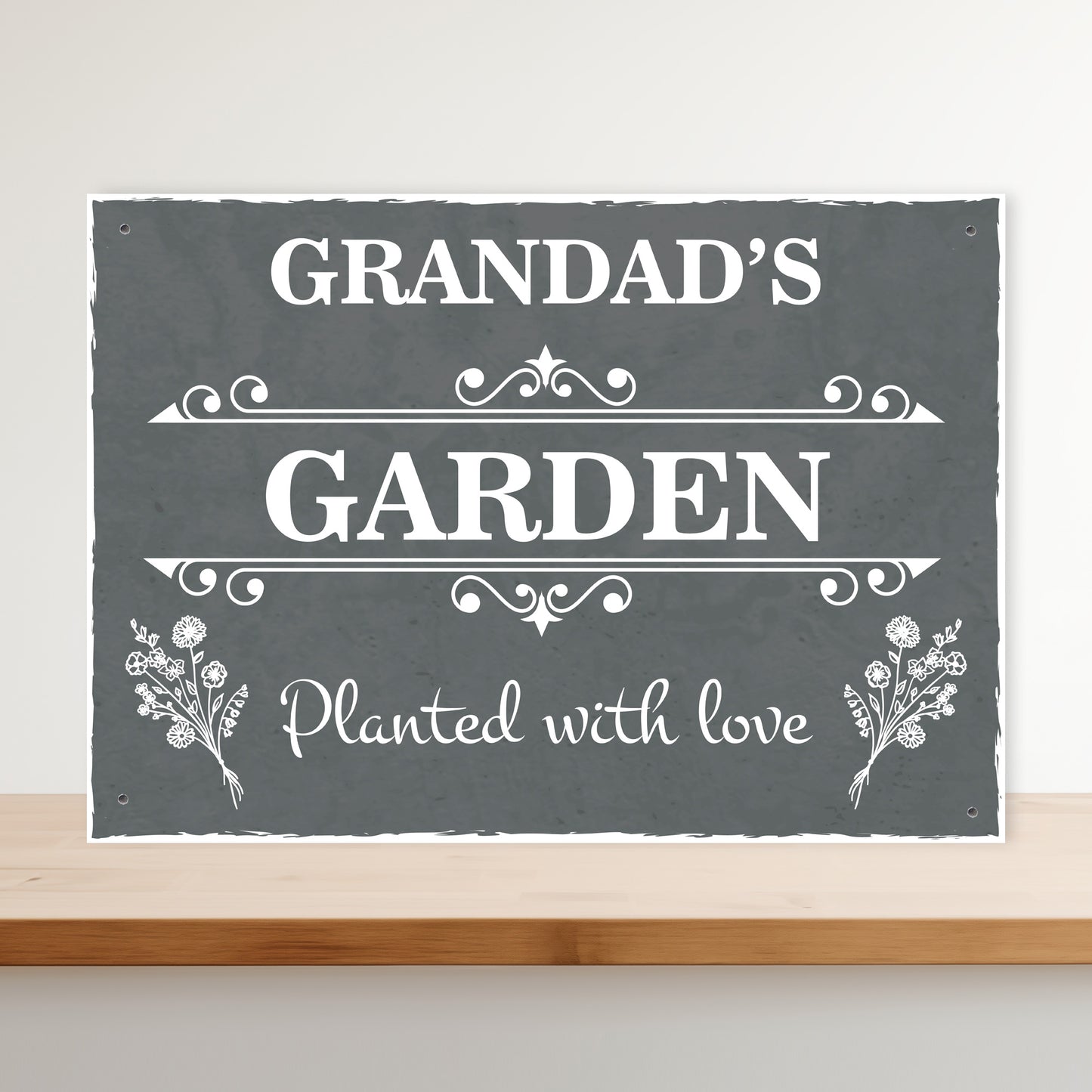 Personalised Grey GARDEN SIGN Hanging Wall Sign Shed Sign