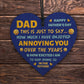 Fathers Day Wooden Heart Funny Dad Gifts For Him Fathers Day