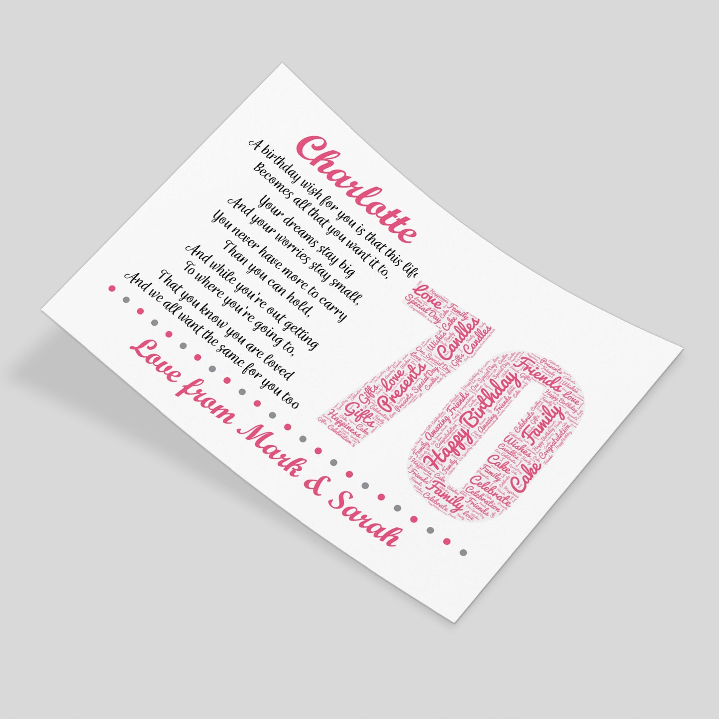 Personalised 70th Birthday Gifts for Her Women Wife Mum Nanny