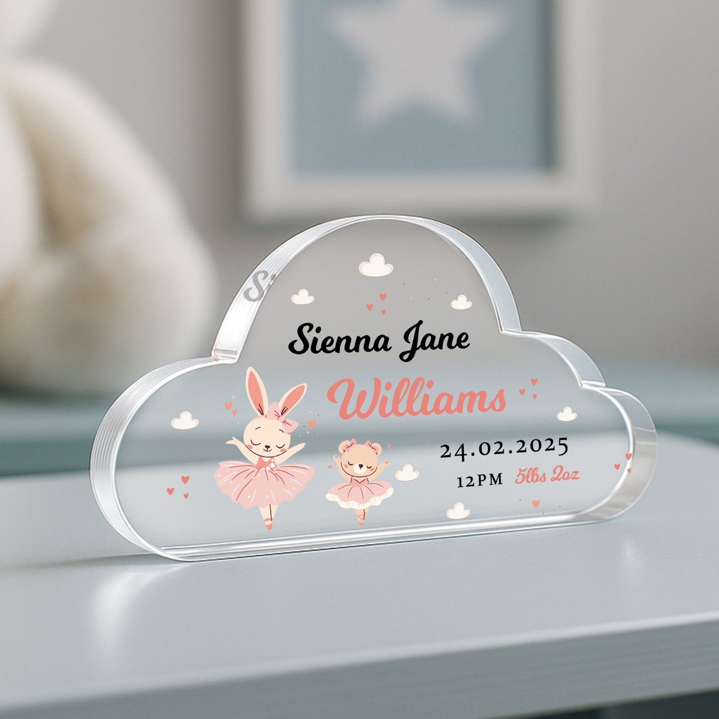 Gift For Daughter Niece Granddaughter Baby Girl Cloud Plaque