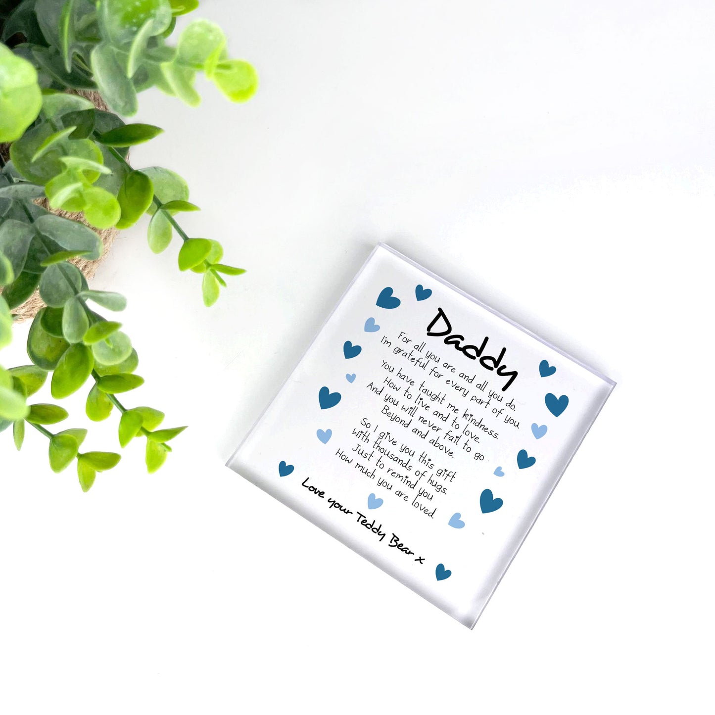 Fathers Day Birthday Gift For Dad Acrylic Block Plaque Present