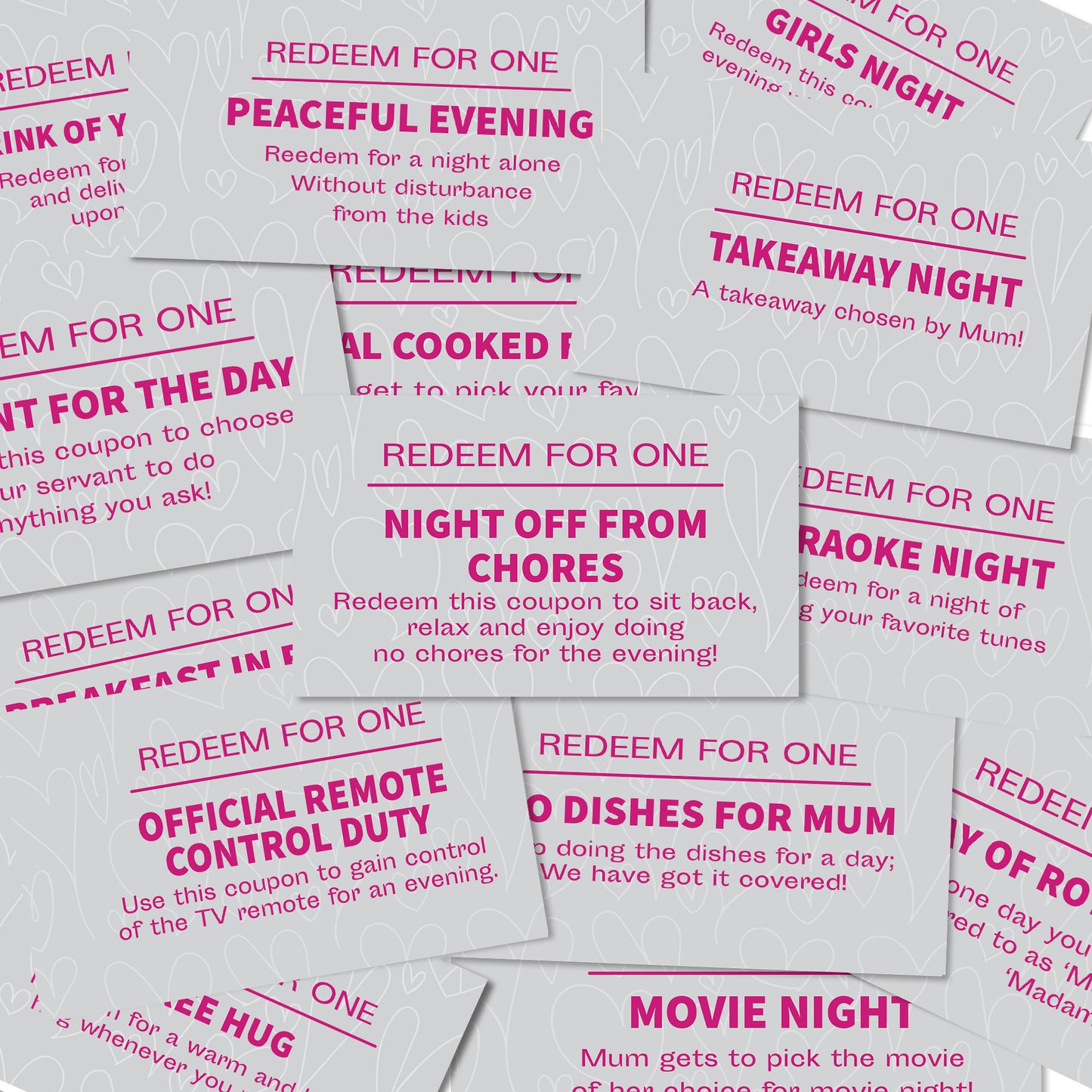 Mum and Dad Coupon Book Bundle of 2 Novelty Gift For Parents