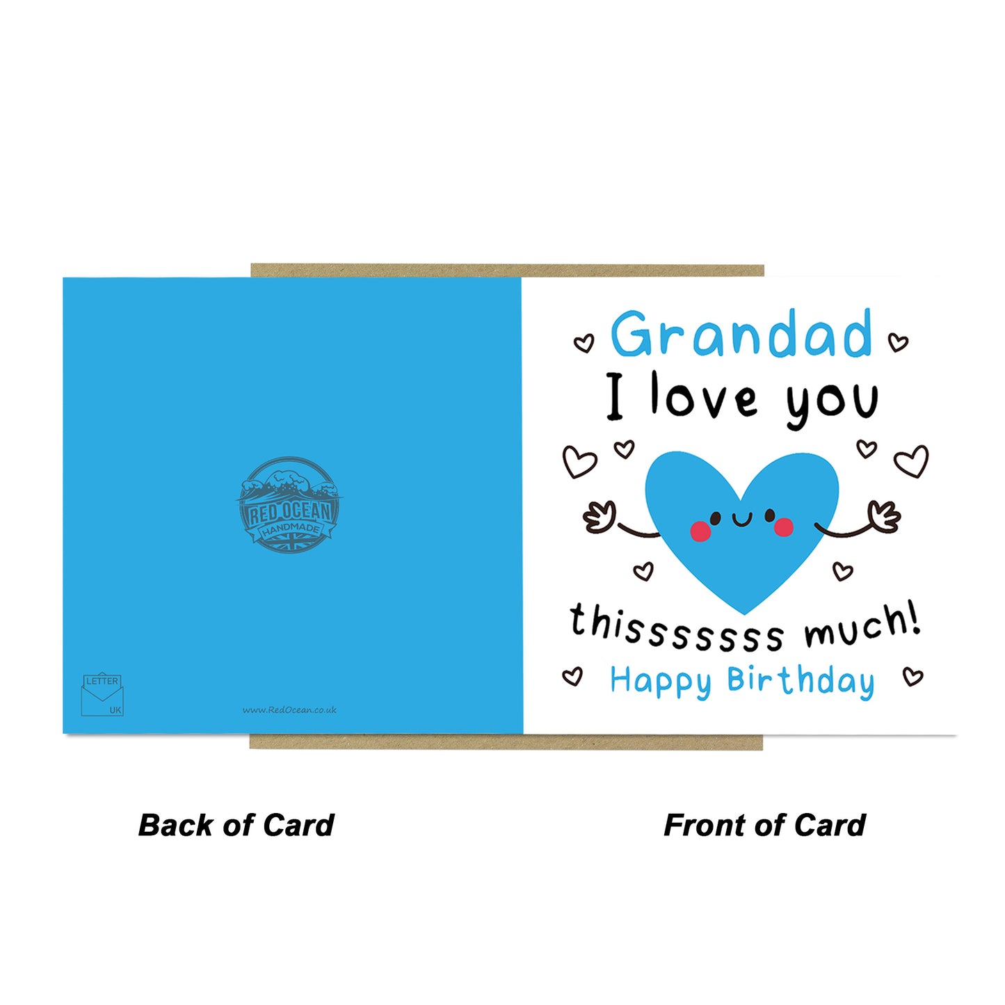 Birthday Card For Grandad With Envelope Happy Birthday Cards