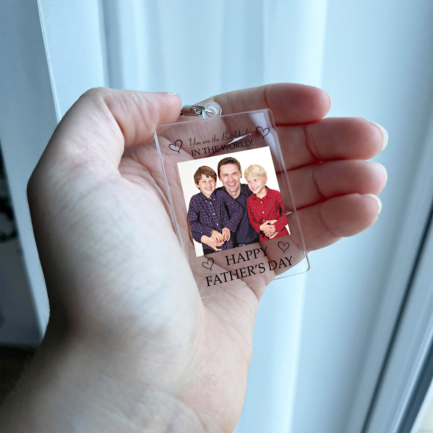 PERSONALISED UNCLE KEYRING Best Uncle Ever Gift For Fathers Day