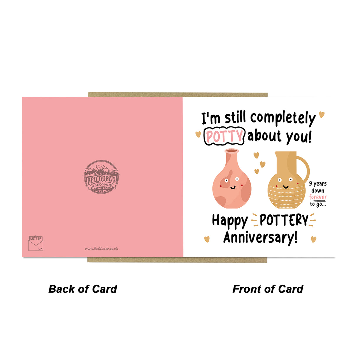 Funny Pottery Anniversary Card For Husband Wife 9th Anniversary