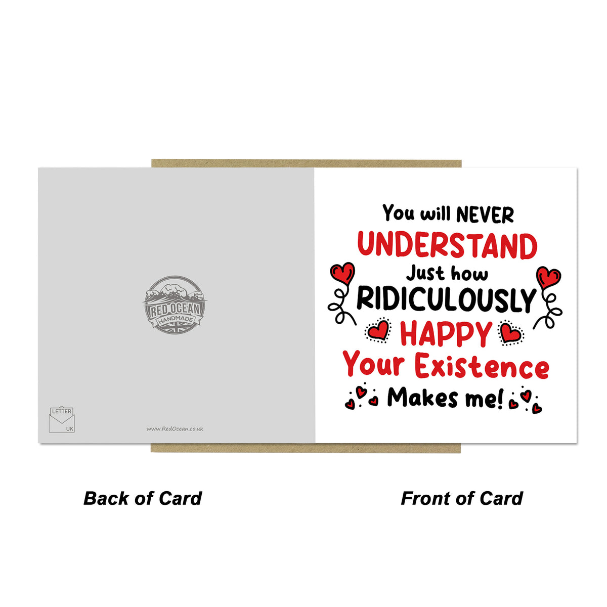 Romantic Card Your Existence Makes Me Happy Birthday Valentines