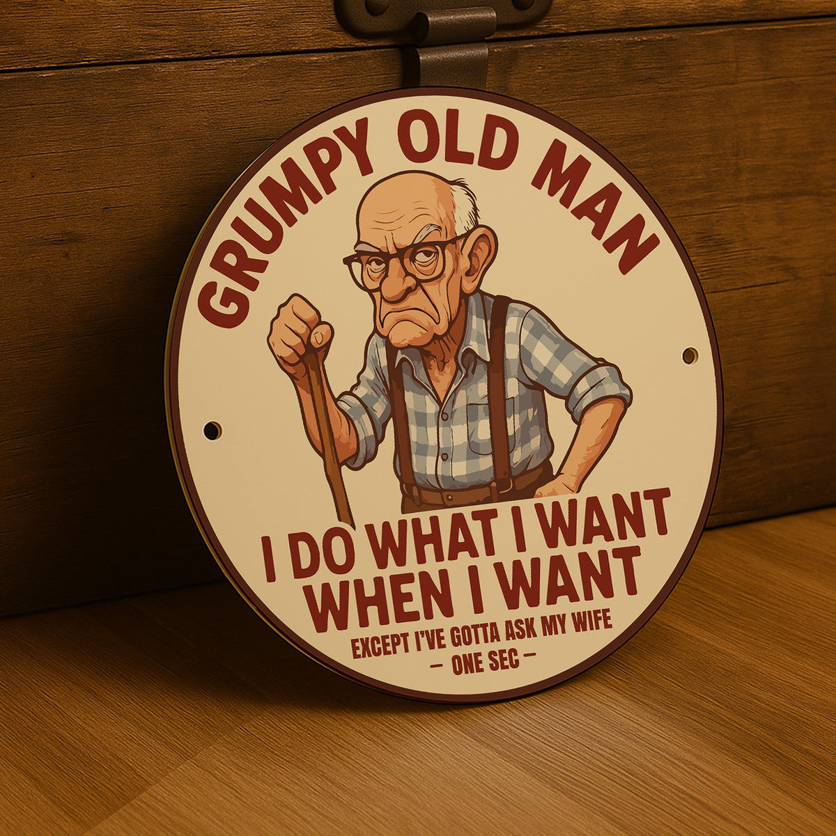 Grumpy Old Man Sign For Dad Grandad Fathers Day Garage Workshop
