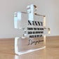 NANNY GIFT For Birthday Christmas Acrylic Puzzle Piece Thank You