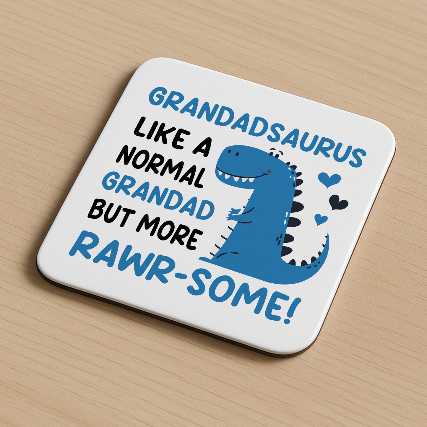 Grandad Coaster Novelty Grandadsaurus Funny Gift For Birthday