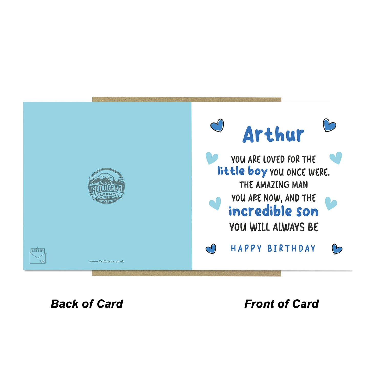Son Birthday Card Personalised With Any Name Incredible Son Card