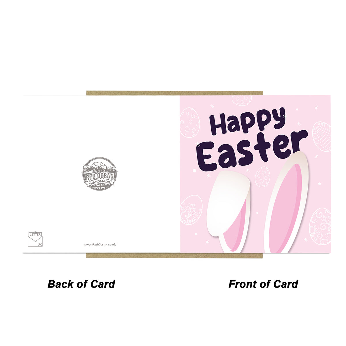 Happy Easter Card, Bunny Ears Easter Card, Card For Easter