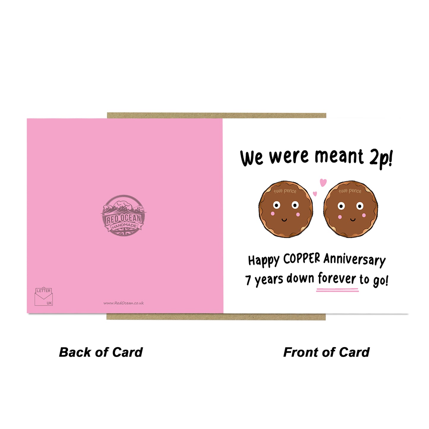 Funny 7th Anniversary Card For Husband Wife Copper Anniversary