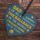 Novelty Fathers Day Joke Gift For Dad Funny Dad Gift Wood Heart