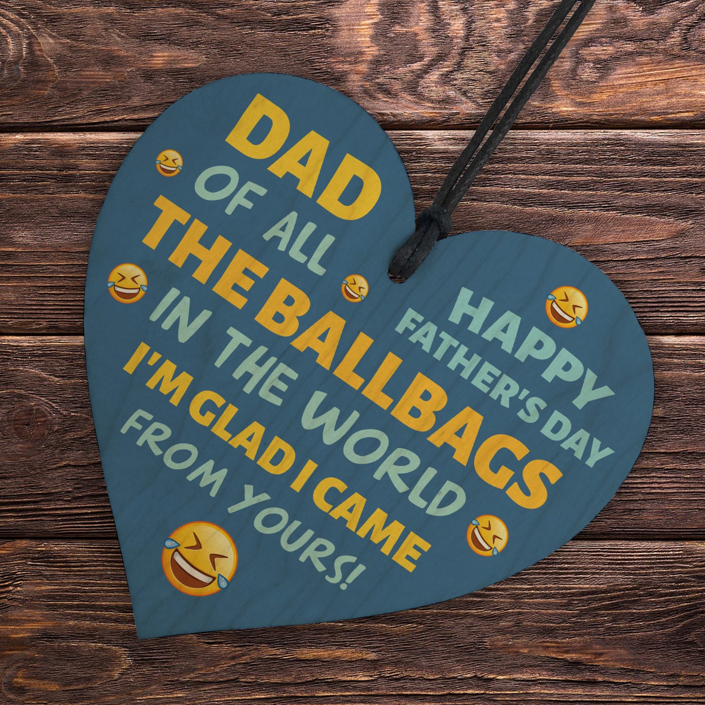 Novelty Fathers Day Joke Gift For Dad Funny Dad Gift Wood Heart