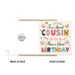Cousin Birthday Cards Happy Birthday Card For Cousin Girl