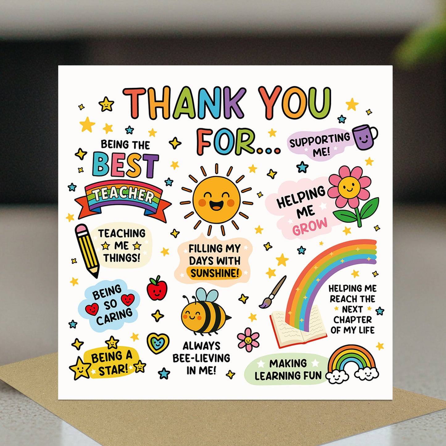 Thank You Teacher Cards Multipack of 6 Best Teacher Cards End
