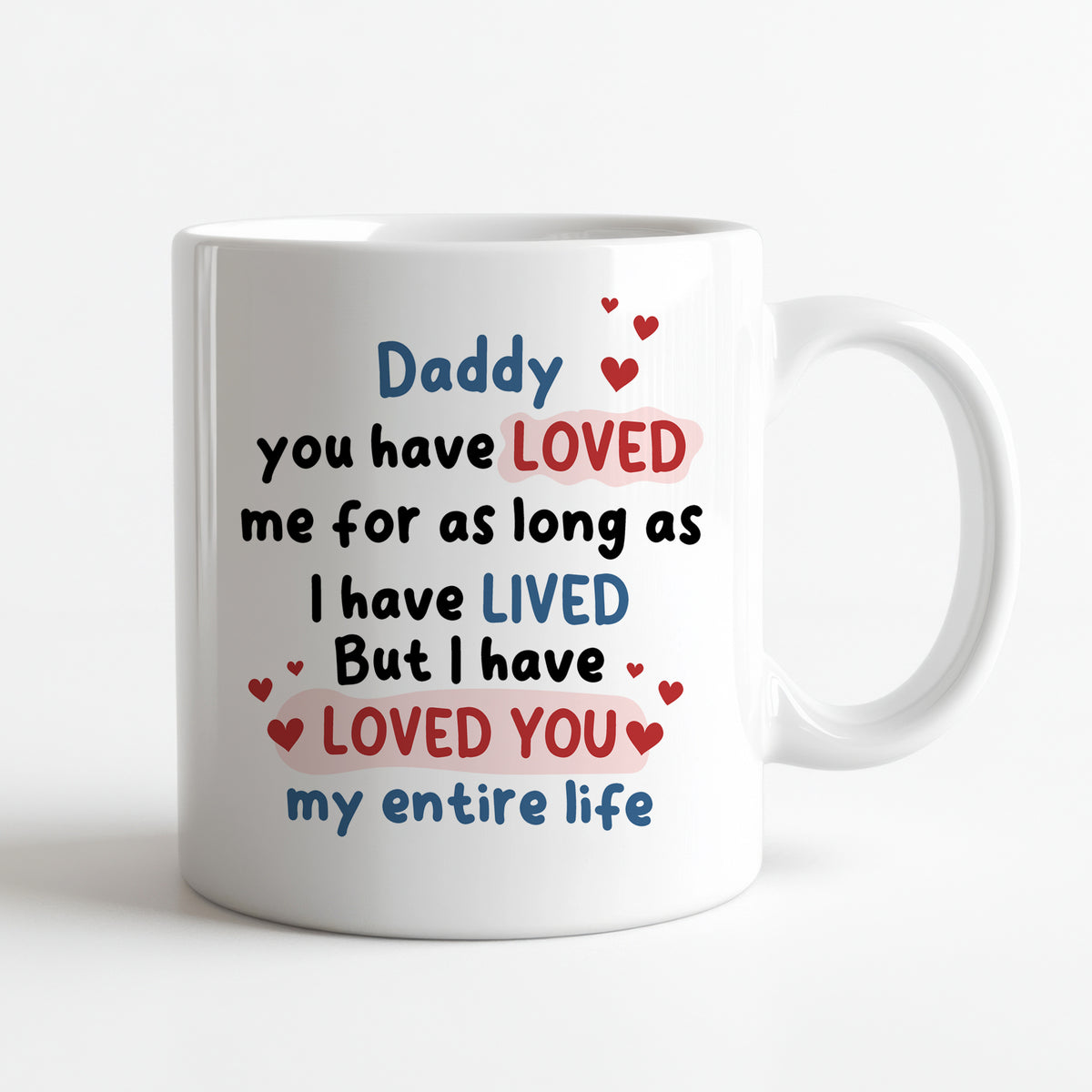 Daddy Gifts Ceramic Mug and Coaster Novelty Gift From Daughter