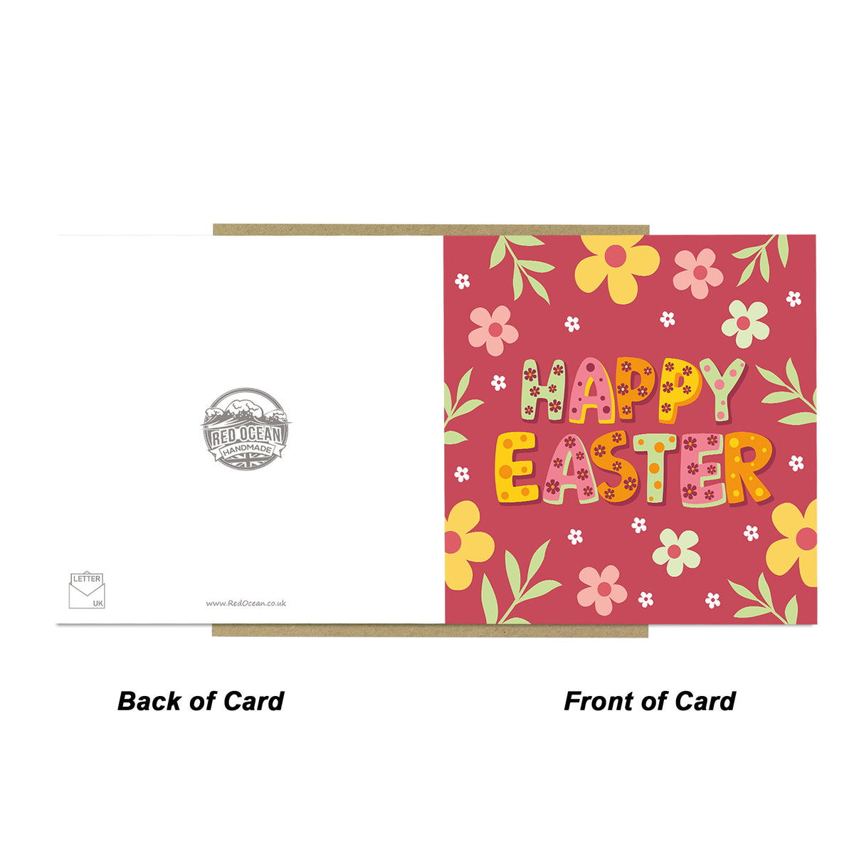 Floral Easter Card Cute Easter Card Happy Easter Card