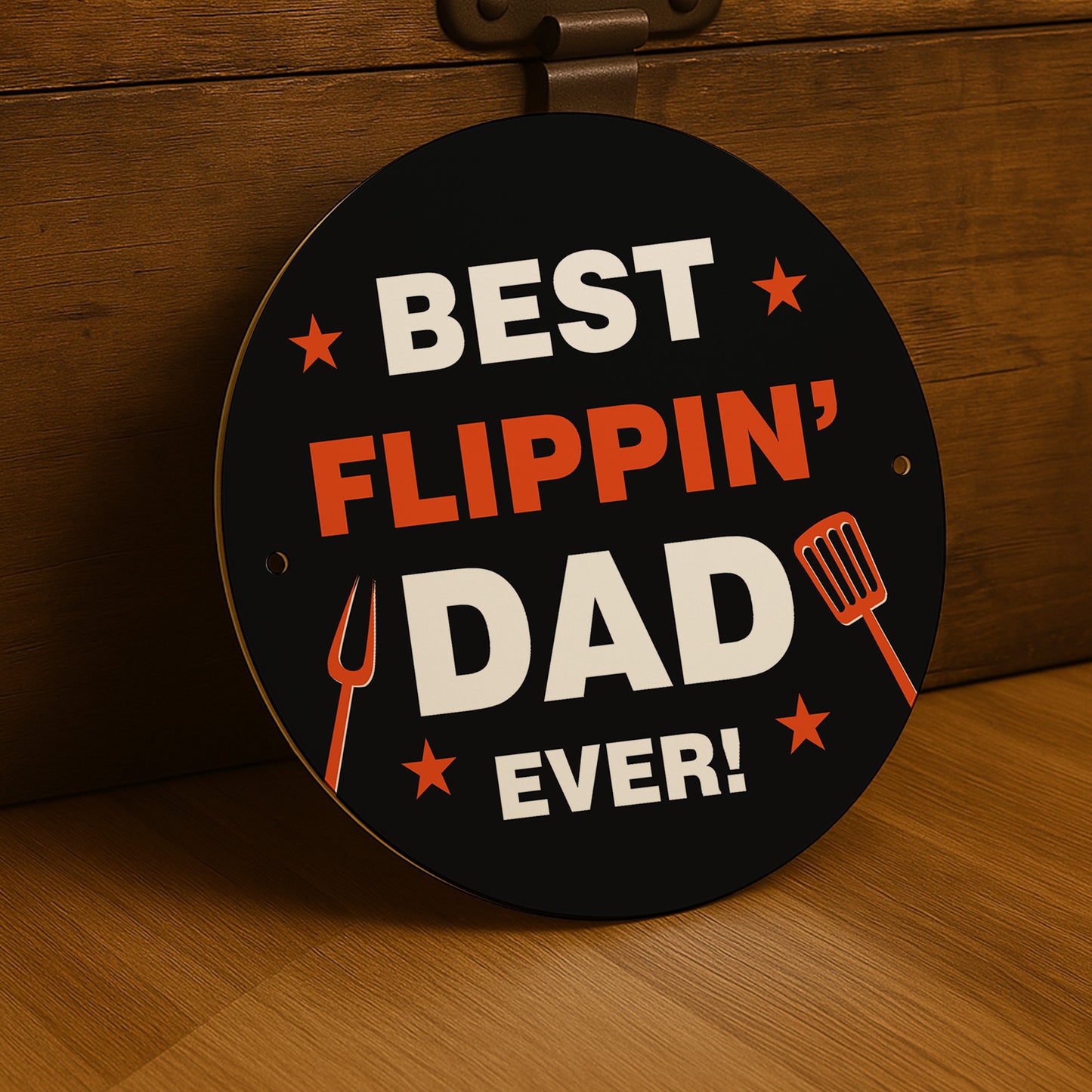 Fathers Day Gift For Dad Best Flippin Dad BBQ Sign Man Cave Sign
