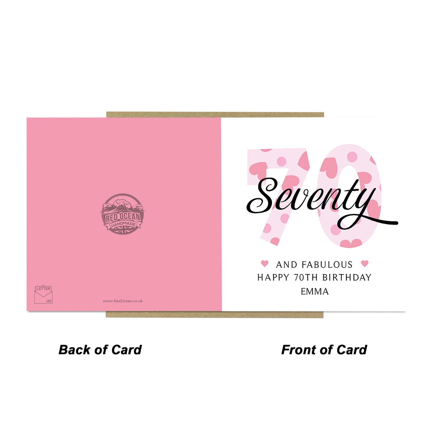 70th Birthday Cards For Women 70 And Fabulous Personalised Card