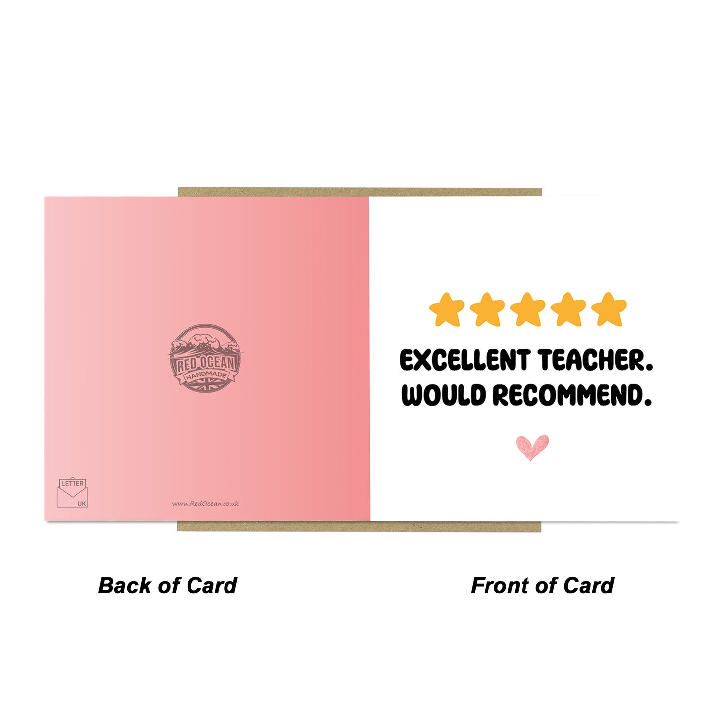 Funny Teacher Card 5 Star Review Thank You Cards For Teachers