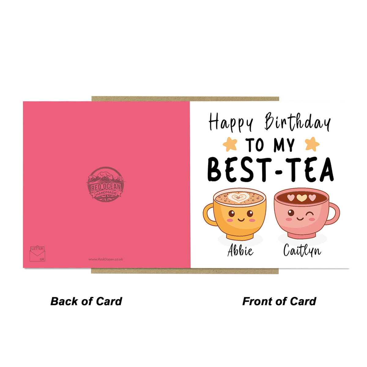 Funny Happy Birthday Card For Best Friend With Kraft Envelope