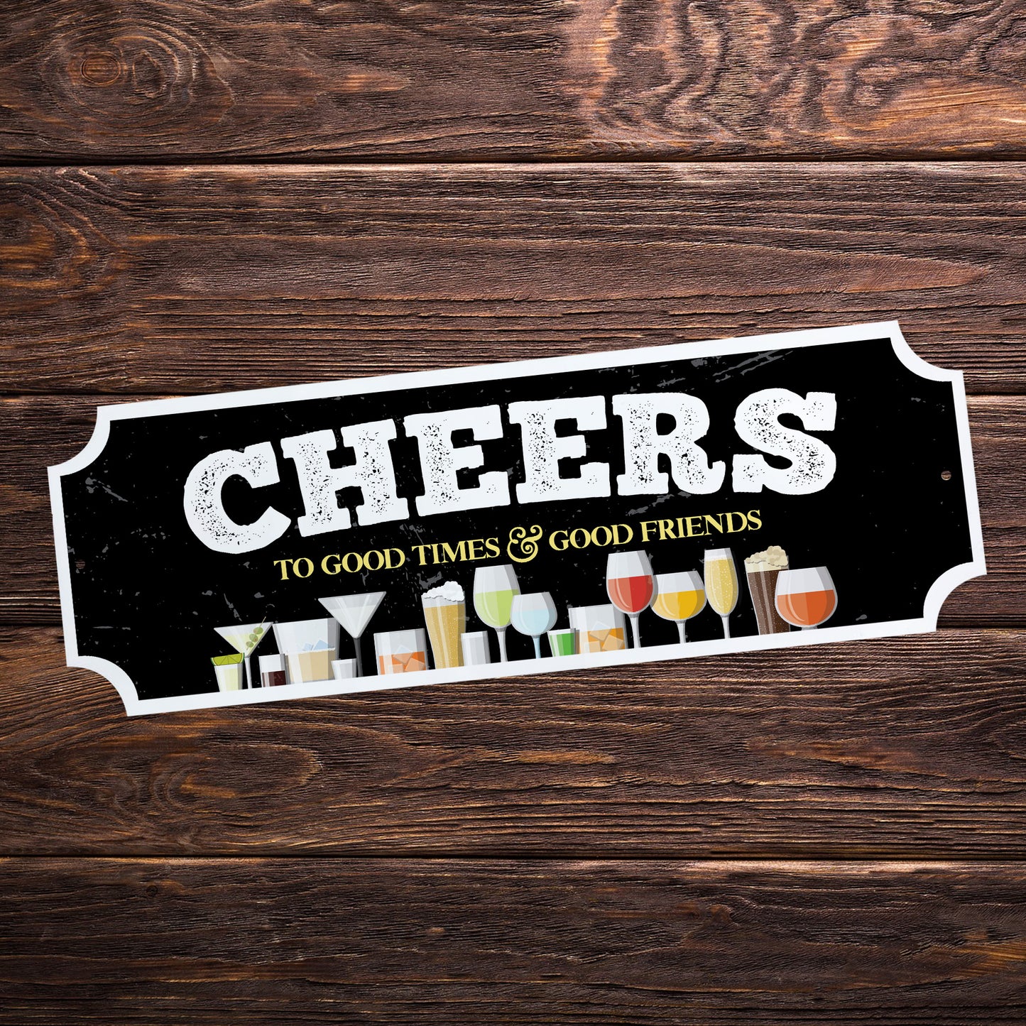 Cheers Plaque Bar Accessories for Home Pub Outside Decoration