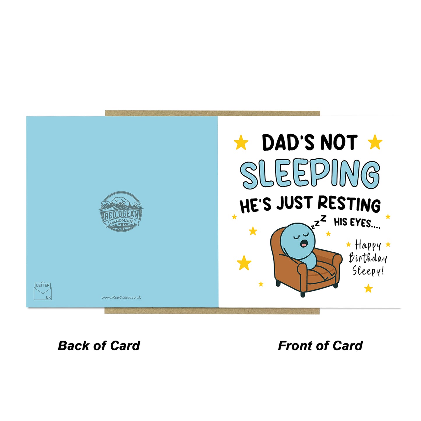 FUNNY Dad Card For Birthday Hes Just Resting His Eyes Humour