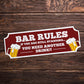 Acrylic Bar Sign Bar Rules Plaque Bar Accessories for Home Pub