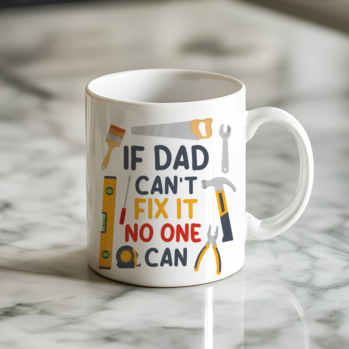 Dad Mug and Coaster Funny DIY Handyman Gift For Fathers Day