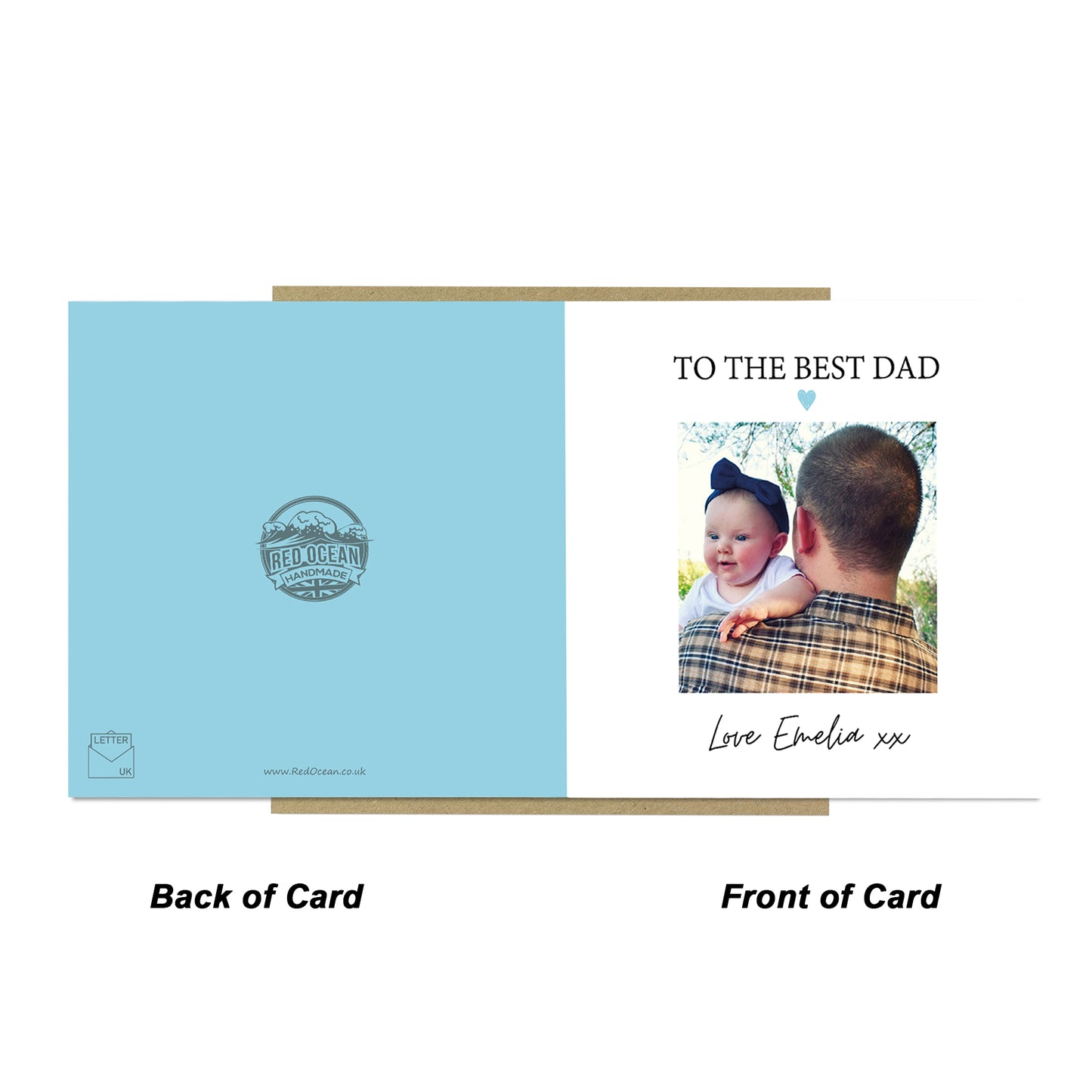 Personalised Fathers Day Card With Photo Best Dad Birthday Card