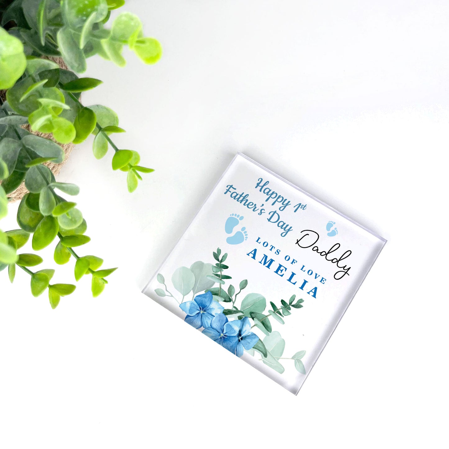 Happy 1st Fathers Day Gift For Daddy Personalised Block