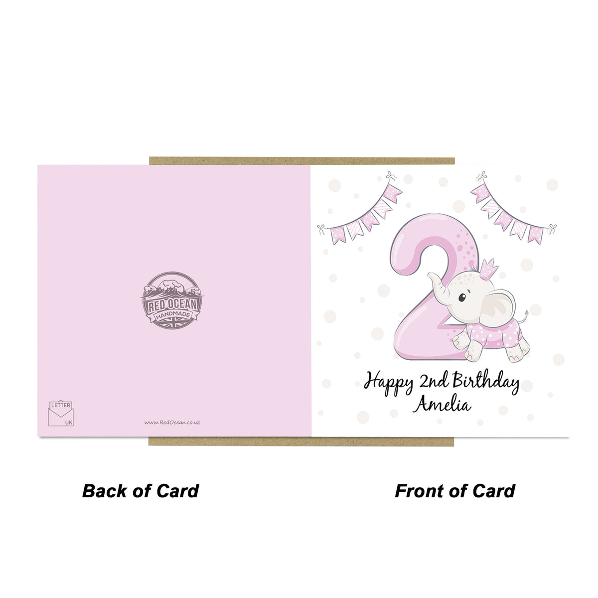 Personalised 2nd Birthday Card For Girl Daughter 2nd Birthday