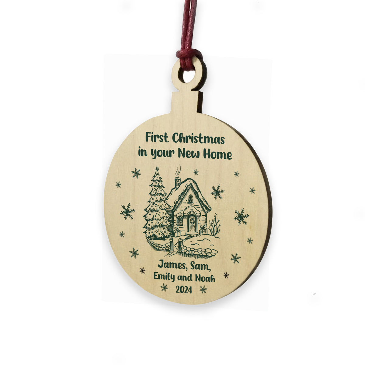 First Christmas in Your New Home Bauble Personalised Ornament