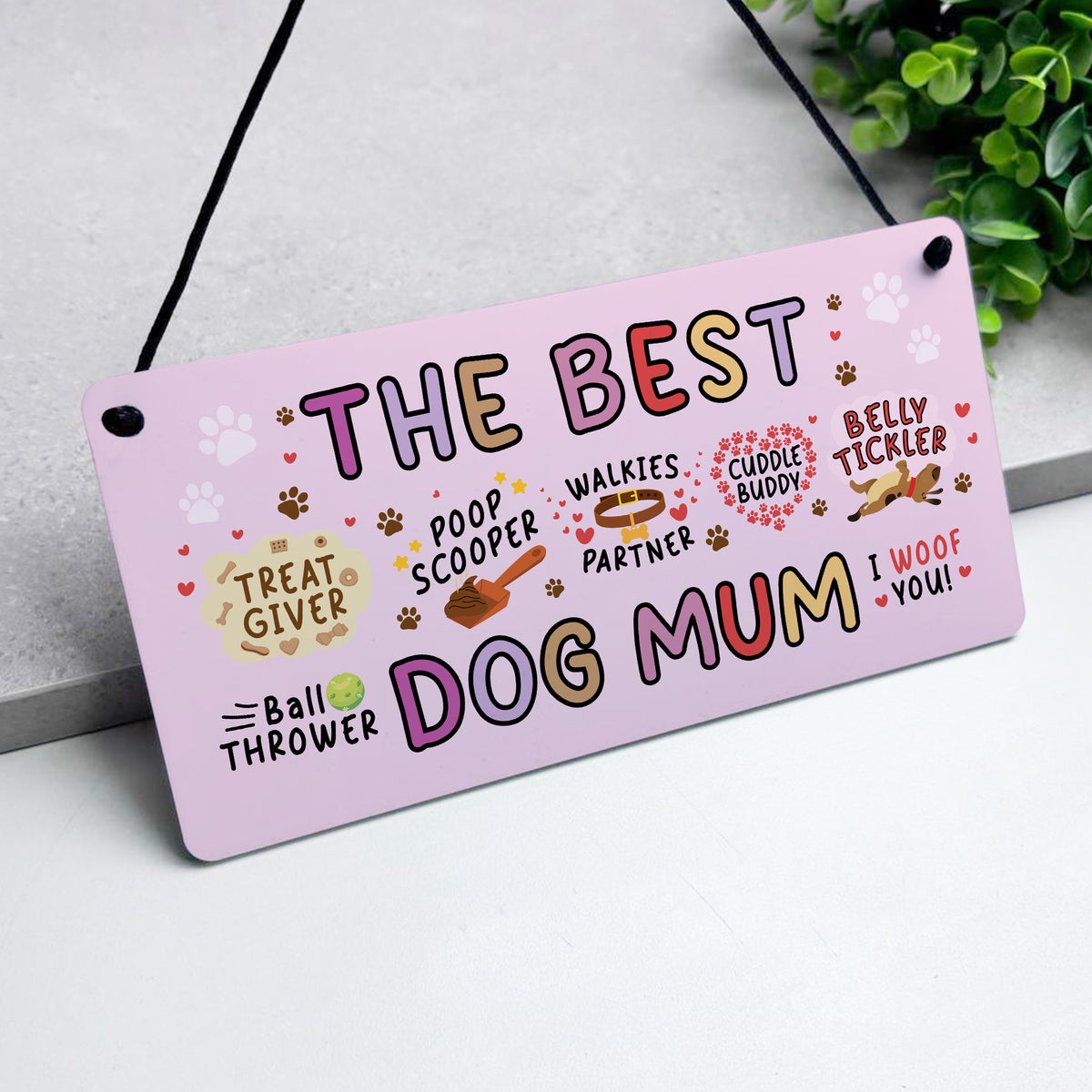 Funny Birthday Christmas Gift For The Best Dog Mum Gift Woof You